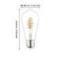 Preview: Eglo LED Lampe Smart E27 ST64 dimmbar 7,5W 806lm RGB warmweiss 3000K Zigbee Klar 110405