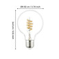 Preview: Eglo LED Lampe Smart E27 G95 dimmbar 7,5W 806lm RGB warmweiss 3000K Zigbee Klar 110407