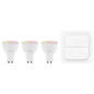 Preview: Eglo LED Spot, Strahler-Lampe Smart GU10 dimmbar 4,9W 420lm RGB CCT warm-/tageslichtweiss 2700-6500K Zigbee Opal 3er Pack 110417