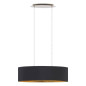 Preview: Eglo 31611 MASERLO E27 2-fach Hängeleuchte 780x220mm Schwarz Gold