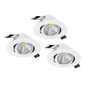 Preview: Eglo LED Einbauspot Saliceto 3-flammig dimmbar 3x 6,4W neutralweiss 4000K Weiss Aluminium Ø9cm 33391