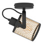 Preview: Eglo Wand-/Deckenleuchte Dellow E27 Schwarz Messing Stahl 20x18cm 43531