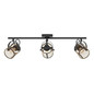 Preview: Eglo Spot Dellow 3-flammig E27 Schwarz Messing Stahl 83x21cm 43533