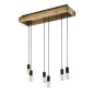 Preview: Eglo 43592 WOOTTON E27 6-fach Hängeleuchte 810x220mm Braun Schwarz