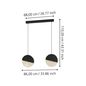 Preview: Eglo 43812 MUMBLES E27 2-fach Hängeleuchte 860x90mm Schwarz Gold