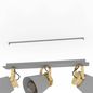 Preview: Eglo 43837 TWICKEN E27 3-fach Deckenleuchte 590x205mm Grau Gold