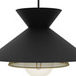 Preview: Eglo Pendelleuchte Grizedale 3-flammig E27 Schwarz Messing Stahl 96x26cm 43886