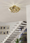 Preview: Eglo Deckenleuchte Carlton E27 Goldfarben Stahl Ø47cm 43908