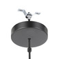 Preview: Eglo Pendelleuchte Marford E27 Schwarz Natur Stahl Bast Ø50cm 44096