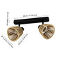 Preview: Eglo Deckenstrahler Keelby 2-flammig E14 Schwarz Natur Stahl Papier 30x14cm 44129