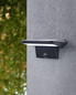 Preview: Eglo LED Solar-Wandleuchte Porrassa 40-flammig 40x 0,5W tageslichtweiss 6500K Bewegungsmelder IP44 Schwarz mit Sensor 15,5x7,5cm 48944