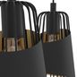 Preview: Eglo 49448 AUSTELL E27 3-fach Hängeleuchte 765x165mm Schwarz Gold