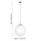 Preview: Eglo 85263 RONDO E27 Hängeleuchte Ø300mm Weiss
