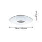 Preview: Eglo 900005 LANCIANO-Z LED 4-fach Deckenleuchte 4x11,2W Ø560mm Weiss Chrom steuerbare Lichtfarbe dimmbar