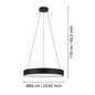 Preview: Eglo LED Pendelleuchte Marghera-Z Smart 4-flammig dimmbar 4x 6,5W RGB CCT warm-/tageslichtweiss 2700-6500K Zigbee Schwarz Stahl Ø60cm 900068