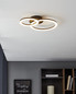 Preview: Eglo LED Deckenleuchte Parrapos-Z Smart dimmbar 19,5W CCT warm-/tageslichtweiss 2700-6500K Zigbee Schwarz Stahl 44,5x30cm 900322