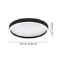 Preview: Eglo 900412 MONTEMORELOS-Z LED Deckenleuchte 34,5W Ø570mm Schwarz Weiss steuerbare Lichtfarbe dimmbar