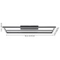 Preview: Eglo LED Deckenleuchte Calagrano-Z Smart dimmbar 21W RGB CCT warm-/tageslichtweiss 2700-6500K Zigbee Schwarz Aluminium Stahl 66x22cm 900567