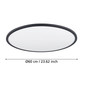 Preview: Eglo LED Deckenleuchte Sarsina-Z Smart dimmbar 41W CCT warm-/tageslichtweiss 2700-6500K Zigbee Schwarz Aluminium Stahl Ø60cm 900762