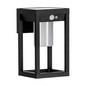 Preview: Eglo LED Solar-Wandleuchte Martano 3,7W neutralweiss 4000K Bewegungsmelder IP44 Schwarz Aluminium mit Sensor 27x18cm 900804