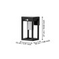Preview: Eglo LED Solar-Wandleuchte Martano 3,7W neutralweiss 4000K Bewegungsmelder IP44 Schwarz Aluminium mit Sensor 27x18cm 900804