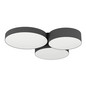 Preview: Eglo LED Deckenleuchte Barbano-Z Smart 3-flammig dimmbar 3x 7,5W RGB CCT warm-/tageslichtweiss 2700-6500K Zigbee Schwarz Weiss Stahl Textil 60,5x56,5cm 900853