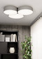 Preview: Eglo LED Deckenleuchte Barbano-Z Smart 3-flammig dimmbar 3x 7,5W RGB CCT warm-/tageslichtweiss 2700-6500K Zigbee Schwarz Grau Weiss Stahl Textil 60,5x56,5cm 900855