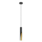 Preview: Eglo LED Pendelleuchte Barbotto GU10 4,5W warmweiss 3000K Schwarz Gold Stahl Ø6cm 900872
