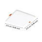 Preview: Eglo LED Einbauspot Rapita 18W warmweiss 3000K IP65 Weiss Aluminium 21,5x21,5cm 900969