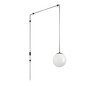 Preview: Eglo Pendelleuchte Rondo 3 E27 Schwarz Stahl Glas opal-matt 20cm 900977