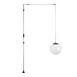 Preview: Eglo Pendelleuchte Rondo 3 E27 Schwarz Stahl Glas opal-matt 20cm 900977