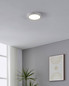 Preview: Eglo LED Aufbauleuchte Fueva 5 17W warmweiss 3000K Bewegungsmelder Weiss Stahl mit Sensor Ø21cm 901011