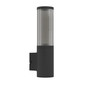 Preview: Eglo Außen-Wandleuchte Salle E27 IP54 Schwarz Schwarz-transparent Aluminium Ø7,5cm 901033