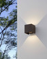 Preview: Eglo LED Außen-Wandleuchte Calpino 3 2-flammig 2x 2,8W warmweiss 3000K IP54 Rostbraun Klar Aluguss Glas 10x10cm 901066