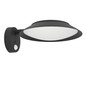 Preview: Eglo LED Solar-Wandleuchte Cerrisi 7W warmweiss 3000K Bewegungsmelder IP44 Schwarz mit Sensor 25x10,5cm 901079