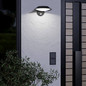 Preview: Eglo LED Solar-Wandleuchte Cerrisi 7W warmweiss 3000K Bewegungsmelder IP44 Schwarz mit Sensor 25x10,5cm 901079