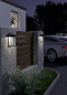 Preview: Eglo LED Solar-Wandleuchte Suzzara 6,5W neutralweiss 4000K Bewegungsmelder IP44 Schwarz mit Sensor 25x14cm 901083