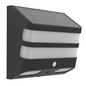 Preview: Eglo LED Solar-Wandleuchte Stiappa 6,5W neutralweiss 4000K Bewegungsmelder IP44 Schwarz mit Sensor 20x12cm 901084