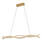 Preview: Eglo LED Pendelleuchte Lasana 4 35W warmweiss 3000K Hellbraun Stahl Aluminium 90x6cm 901106