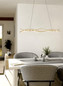 Preview: Eglo LED Pendelleuchte Lasana 4 35W warmweiss 3000K Hellbraun Stahl Aluminium 90x6cm 901106