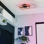 Preview: Eglo LED Deckenleuchte Amandolo dimmbar 17W RGB CCT warm-/tageslichtweiss 2700-6500K Schwarz Aluminium Stahl 40x20cm 901115