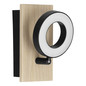 Preview: Eglo LED Wand-/Deckenleuchte Rielves 4,2W warmweiss 3000K Braun Schwarz Holz Stahl 15x7cm 901202