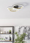 Preview: Eglo LED Deckenleuchte Calliera dimmbar 20W neutralweiss 4000K Schwarz Messing Stahl 49x44,5cm 901224