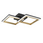 Preview: Eglo LED Deckenleuchte Calliera dimmbar 18,4W neutralweiss 4000K Schwarz Messing Stahl 52,5x31cm 901225