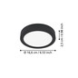 Preview: Eglo LED Aufbauleuchte Fueva 6 7,5W CCT warm-/neutral-/tageslichtweiss 2700/4000/6500K Schwarz Ø17cm 901297