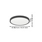 Preview: Eglo LED Aufbauleuchte Fueva 6 17W CCT warm-/neutral-/tageslichtweiss 2700/4000/6500K Schwarz Ø39cm 901301