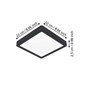 Preview: Eglo LED Aufbauleuchte Fueva 6 10,5W CCT warm-/neutral-/tageslichtweiss 2700/4000/6500K Schwarz 22x22cm 901303