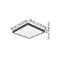 Preview: Eglo LED Aufbauleuchte Fueva 6 17,5W CCT warm-/neutral-/tageslichtweiss 2700/4000/6500K Schwarz 39x39cm 901305