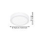 Preview: Eglo LED Aufbauleuchte Fueva 6 7,5W CCT warm-/neutral-/tageslichtweiss 2700/4000/6500K Weiss Ø17cm 901306