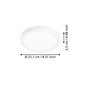 Preview: Eglo LED Aufbauleuchte Fueva 6 11,5W CCT warm-/neutral-/tageslichtweiss 2700/4000/6500K Weiss Ø21cm 901307